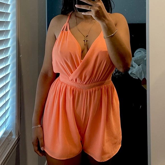 VeryJ coral romper - Picture 1 of 1